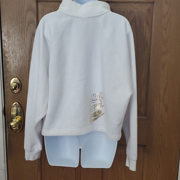 Nike white/gold 3/4 zip sweat shirt - Picture 2 of 8